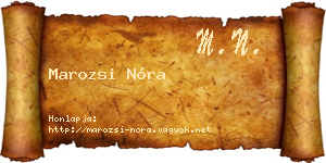 Marozsi Nóra névjegykártya